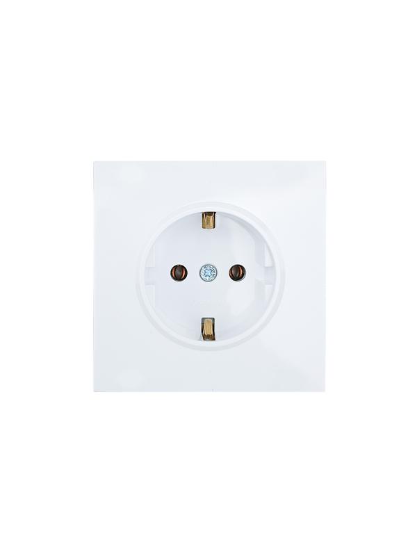Розетка с/з ПБТ белая безвинтовой зажим/клемма Lezard Zima 704-0288-122BQC