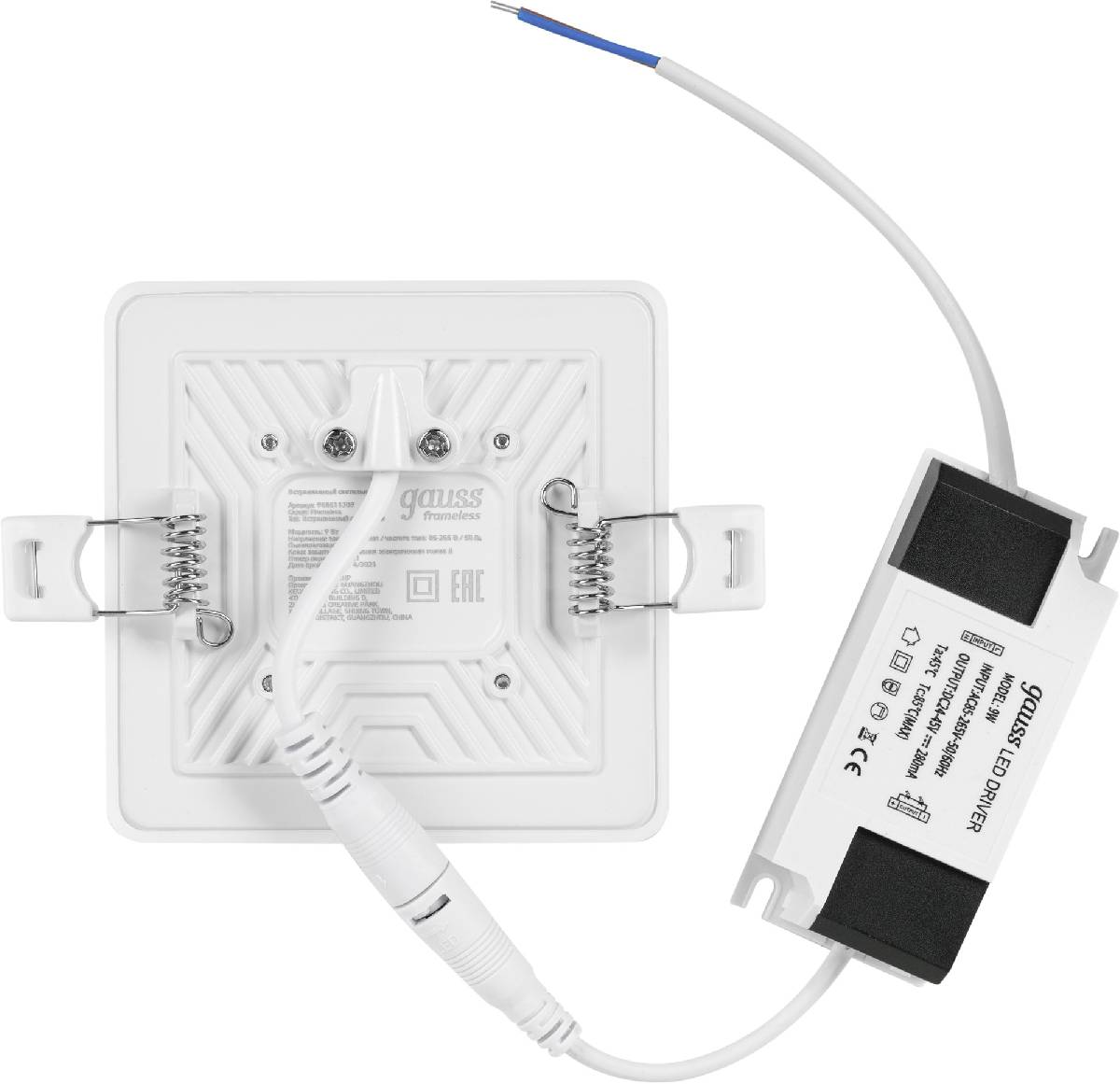 Встраиваемый светодиодный светильник Gauss Frameless 968511209