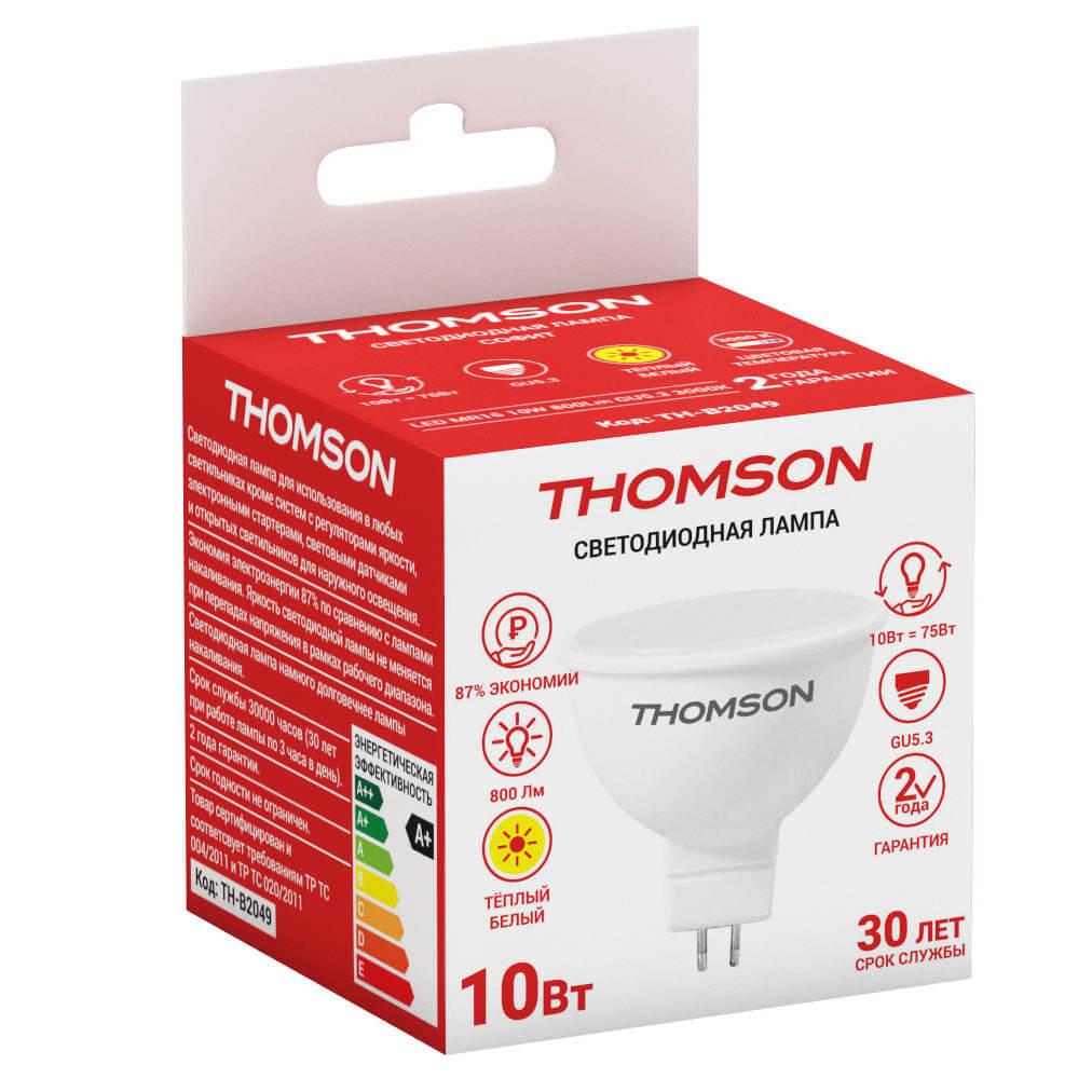 Лампа светодиодная Thomson GU5.3 10W 3000K TH-B2049 УЦ