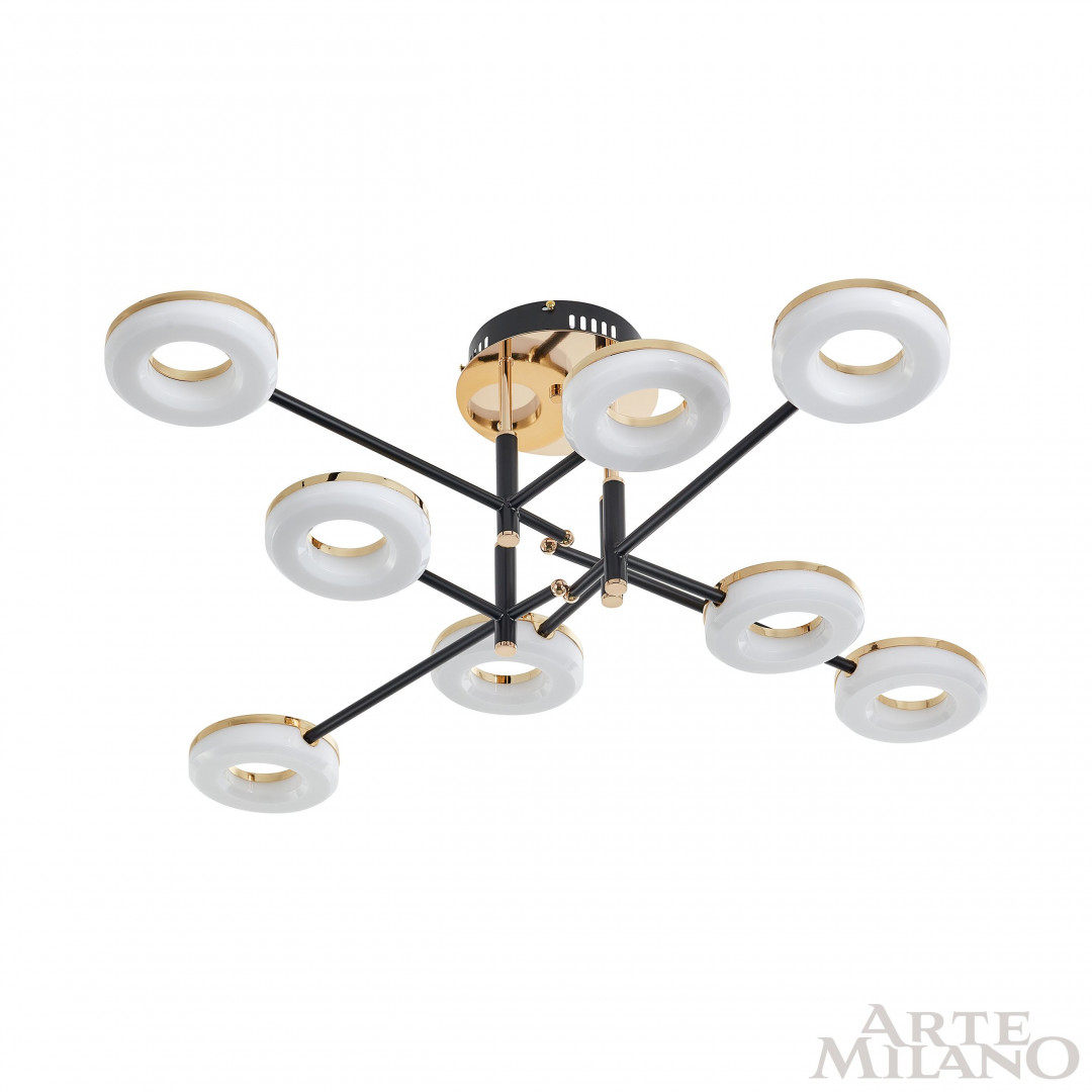 Потолочная светильник Arte Milano Ferrara 272999/8 BK/GD