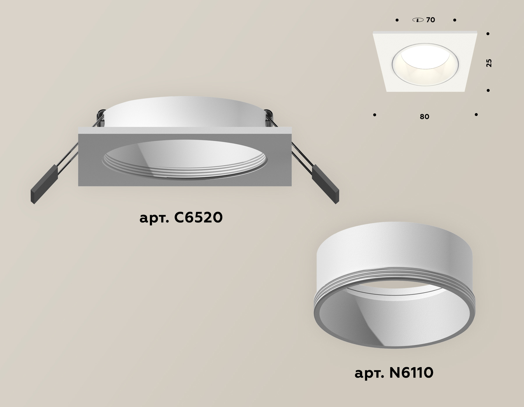 Встраиваемый светильник Ambrella Light Techno XC6520001 (C6520, N6110)