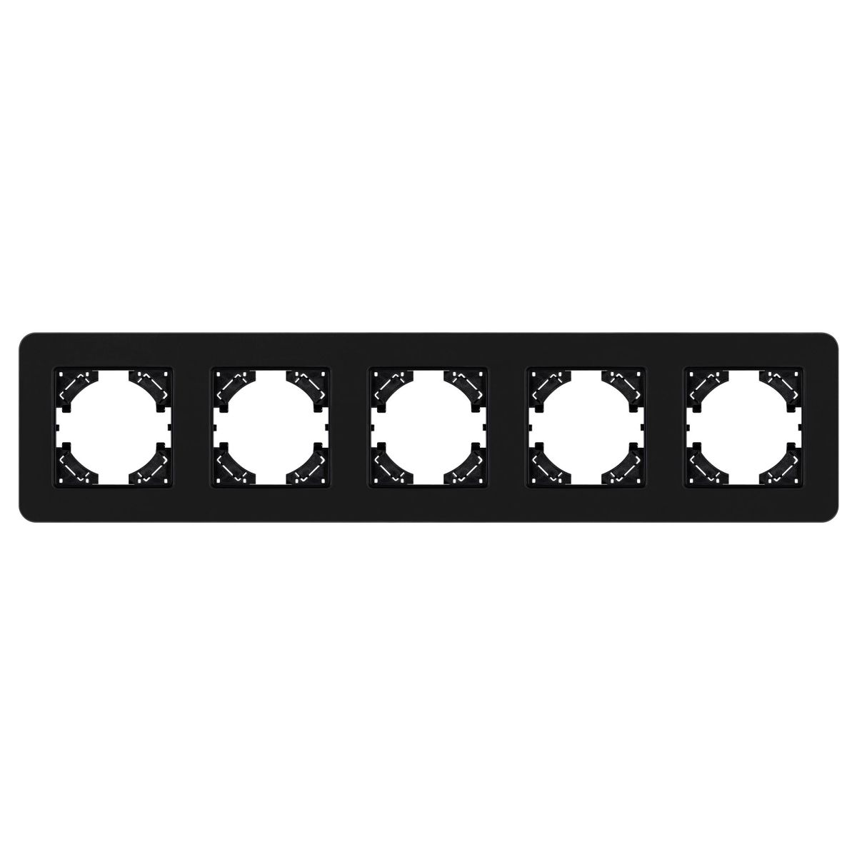 Рамка на 5 постов стеклянная Arlight FRM-OMALI-SFGS-5-BK 049721