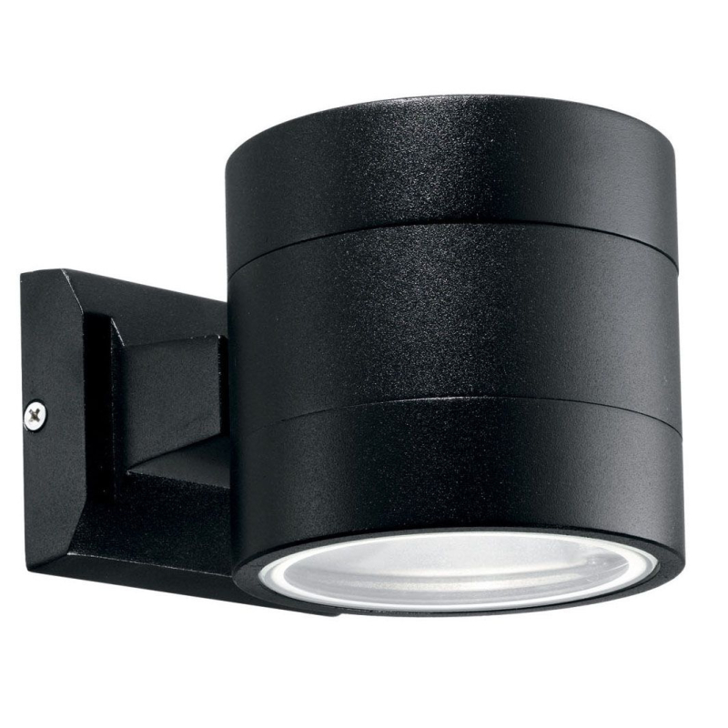 Уличный настенный светильник Ideal Lux Snif Round AP1 Nero 061450