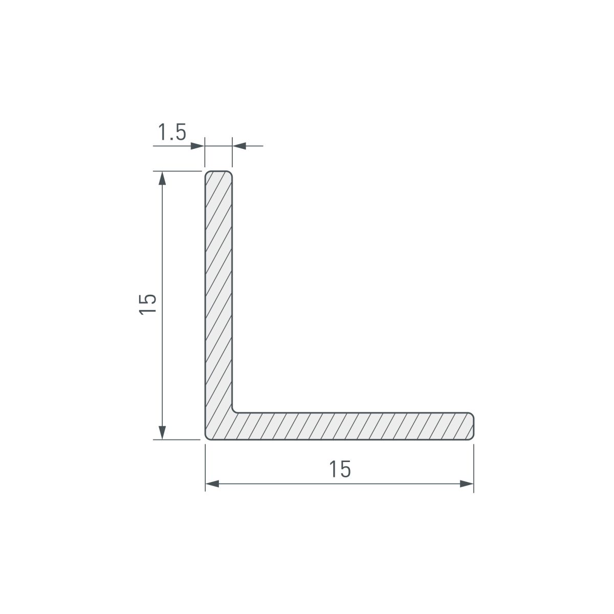 Уголок Arlight ARH-W15x15x1,5-3000 BLACK (Алюминий) 063521
