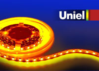 Светодиодная лента Uniel (04938) 14,4W/m 60LED/m 5050SMD желтый 5M ULS-5050-60LED/m-10mm-IP33-DC12V-14,4W/m-5M-YELLOW