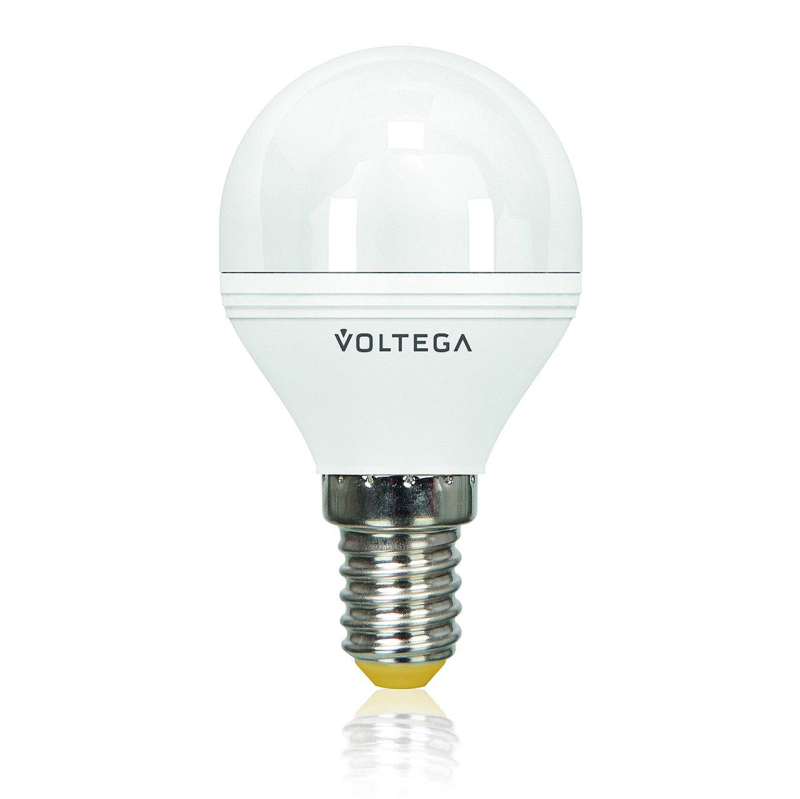 Лампа светодиодная Voltega E14 5.5W 2800К шар матовый VG2-G2E14warm5W 8341