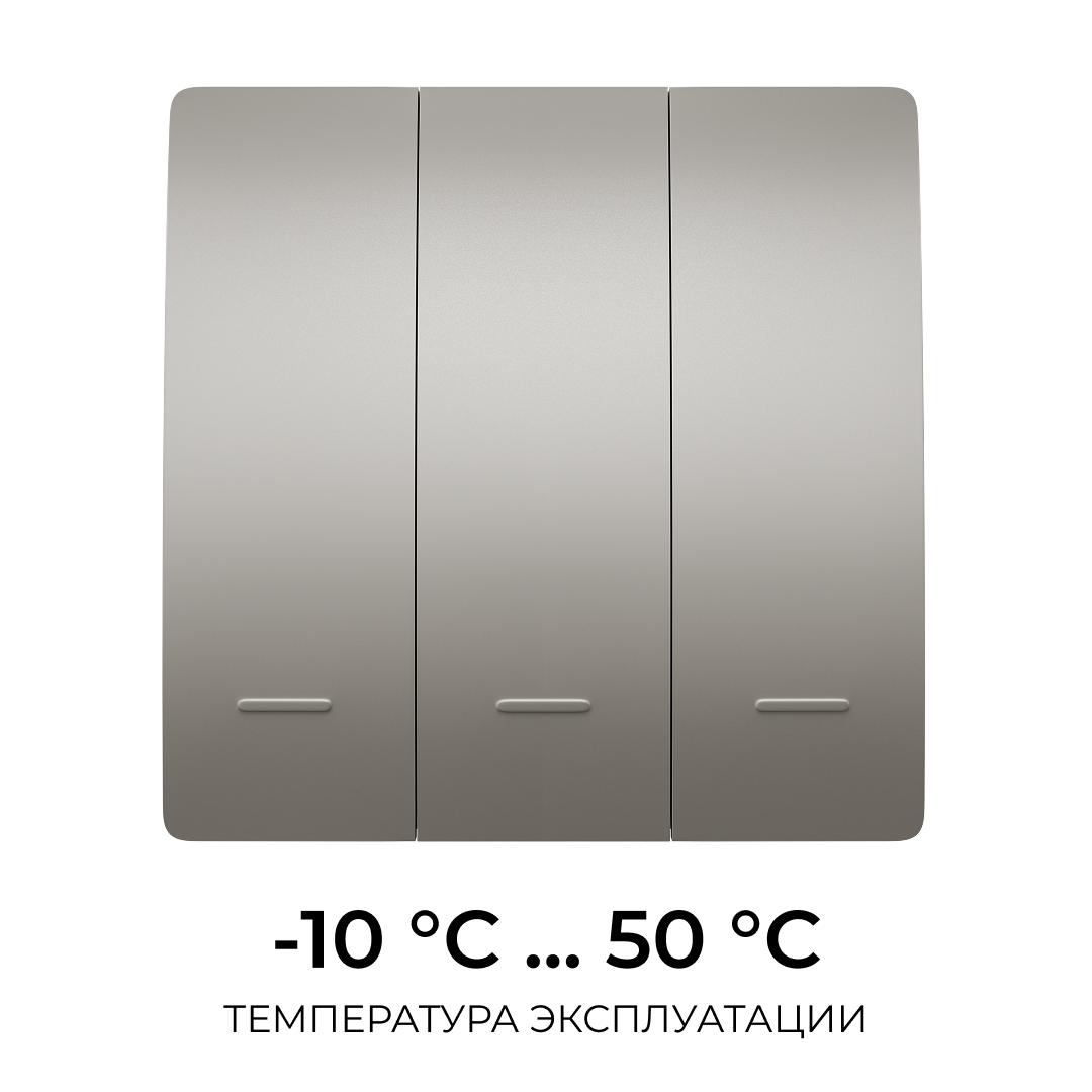 Выключатель кинетический 3кл., IP44, 2,4 ГГц, Smart, сер. Apeyron 04-80