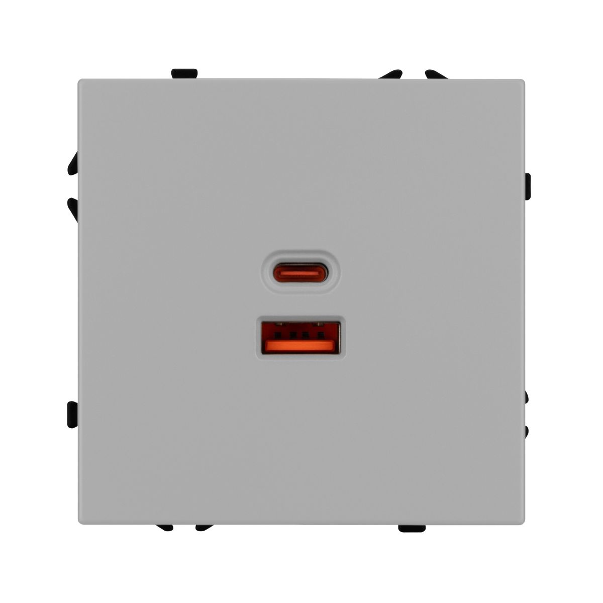USB Розетка тип A+C софт-тач никель Arlight SCT-MUAC-SFPL-FC-IS (65W, QC3) 059447(1)