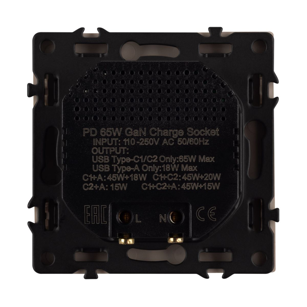 USB Розетка тип А+С+С софт-тач кашемир Arlight SCT-MUACC-SFPL-FC-CA (65W, QC3) 061835(1)