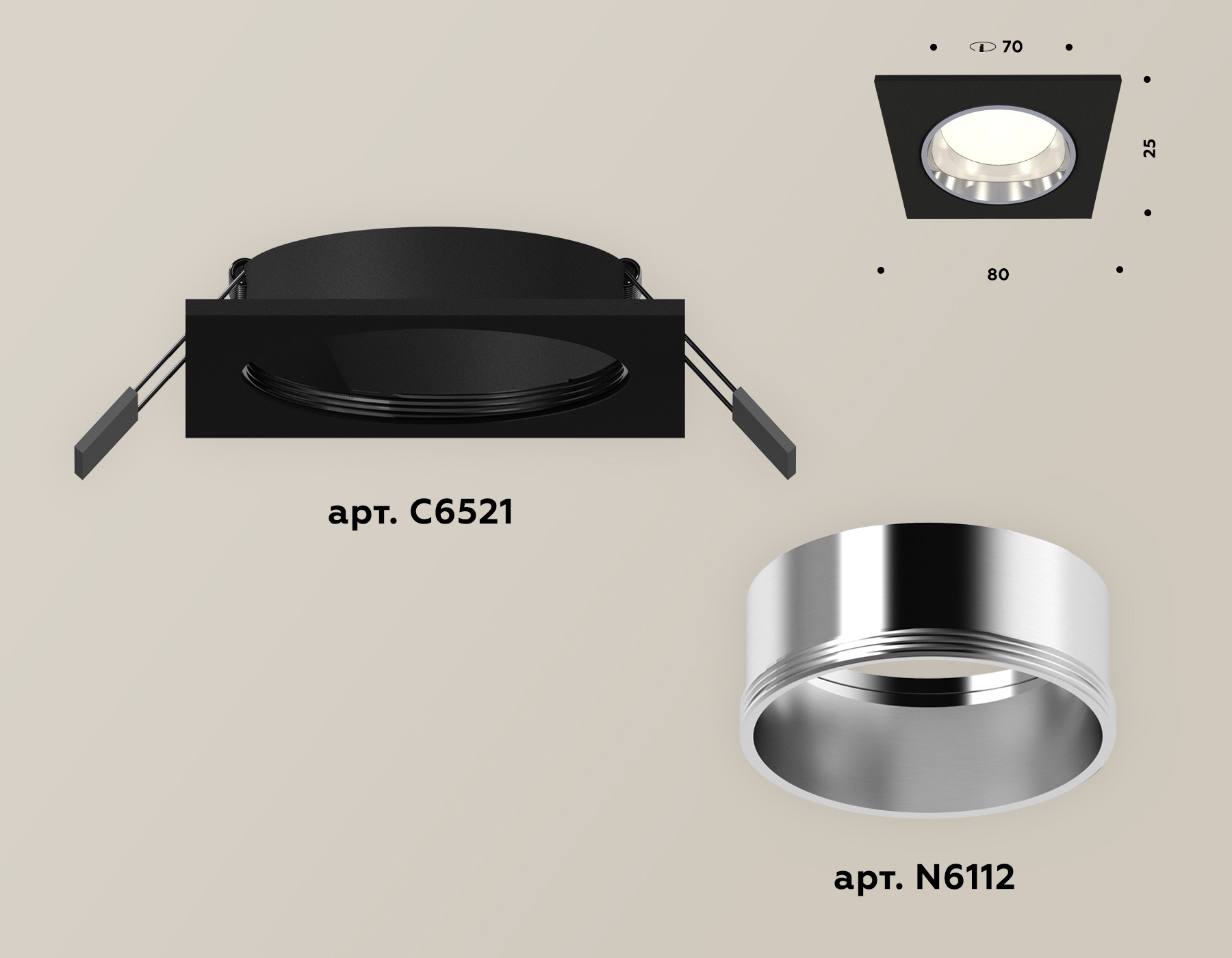Встраиваемый светильник Ambrella Light Techno XC6521003 (C6521, N6112)