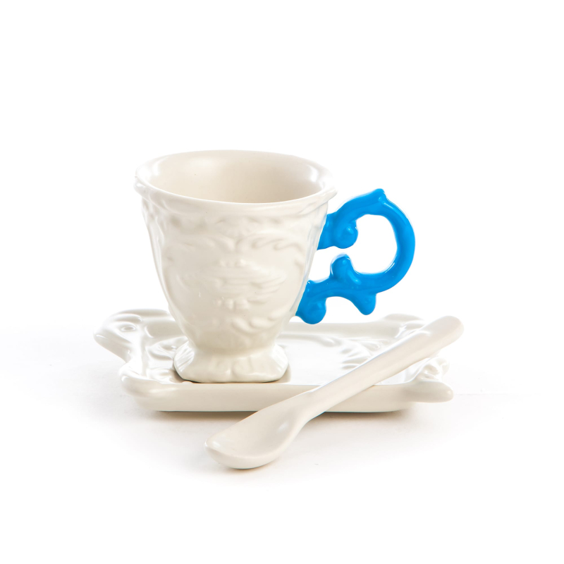 Блюдце с чашкой I-Coffee Blue Seletti I-Wares 09859_AZZ