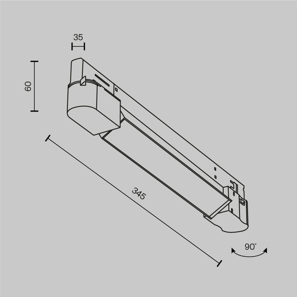 Трековый трехфазный светильник Maytoni Technical Basis TR196-3-10W4K-W(N)