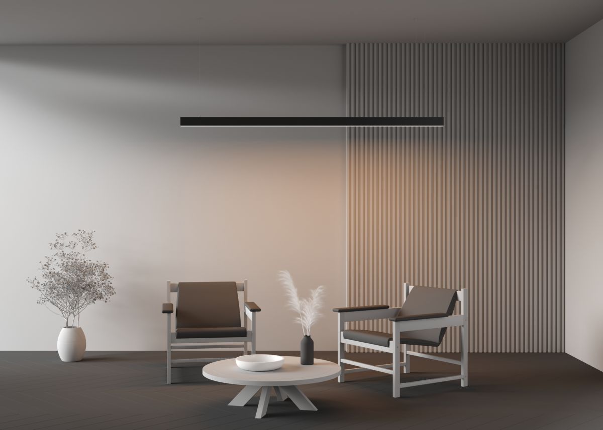 Линейный подвесной светильник Maytoni Technical 3000K 35x67 (Черный, 2 м) LL312047