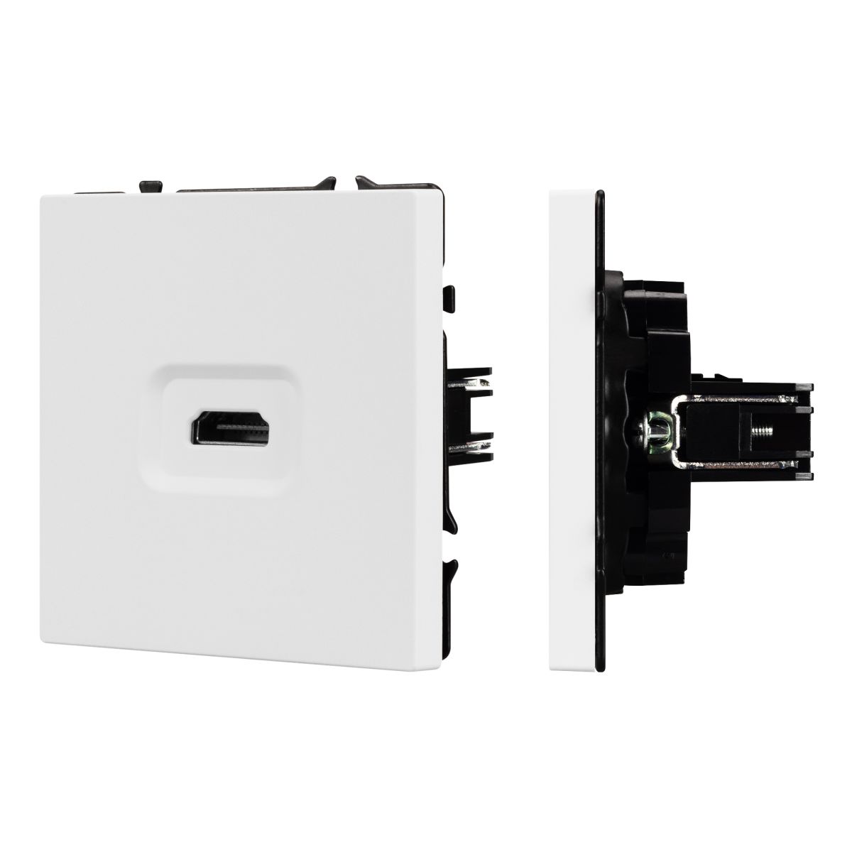 Механизм HDMI розетки Arlight SCT-NOBE-MHD1-SFPL-WH (Белый кварц) 061846