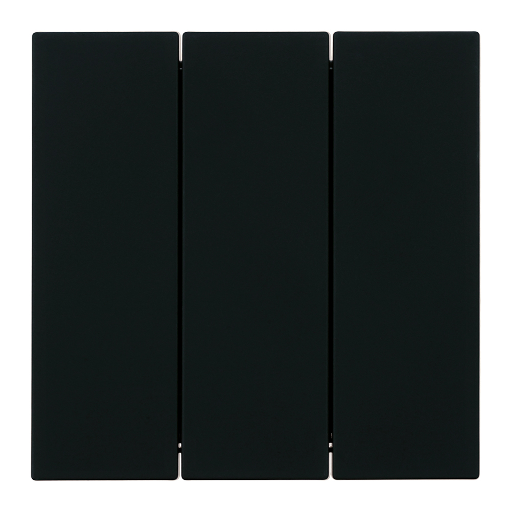 Выключатель 3-клавишный (механизм) Stekker Мия 250В 10А RSW10-3108-05 черный бархат 50444