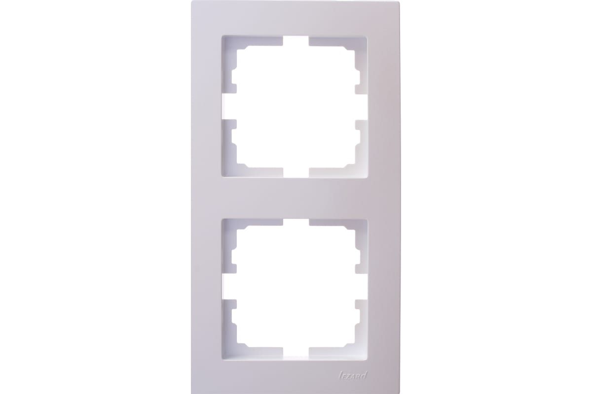 Рамка 2-ая вертикальная без вст жемчужный Lezard Vesna 742-3000-152
