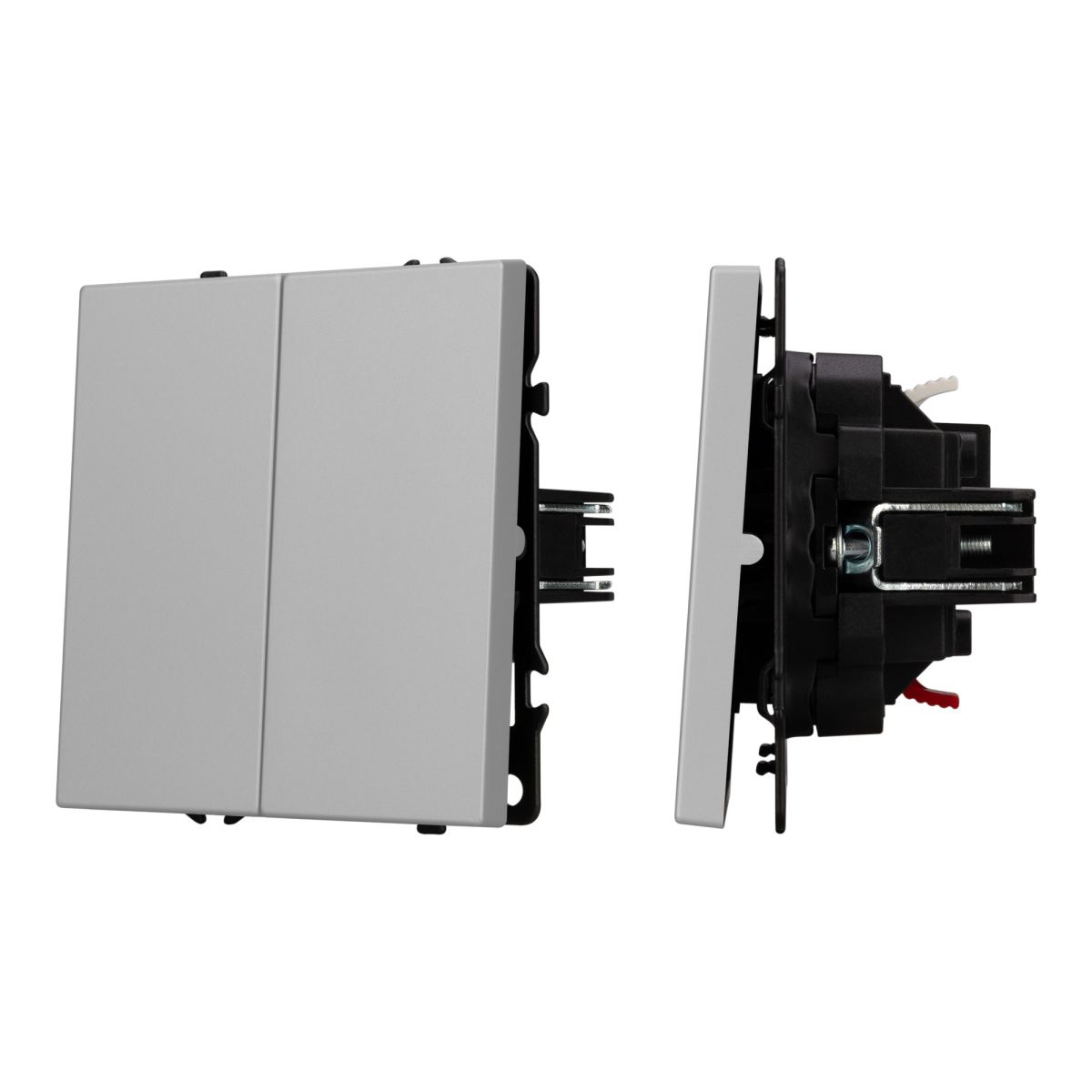 Выключатель звонковый 2 кл софт-тач никель Arlight SWT-MKR2-SFPL-IS (250V, 10A) 061786(1)