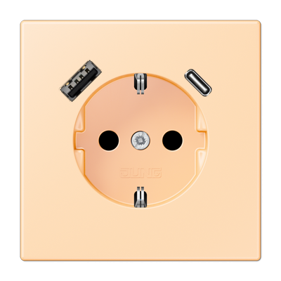 Розетка 2K+З USB Typ AC Jung LC1520-15CA223