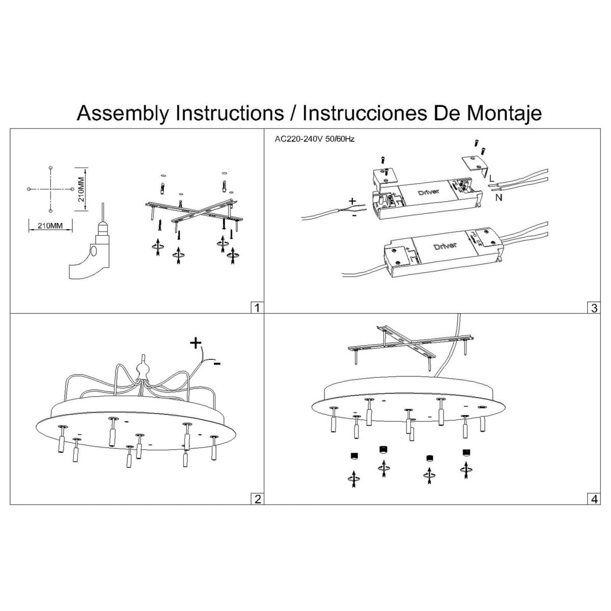 Основание потолочное 8L Mantra Modular Light Florones 9366