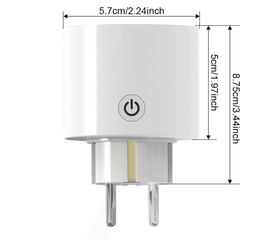 Розетка 1-пост. Moes Smart Socket Wi-Fi 250В 16А IP20 WK-UEU16-M