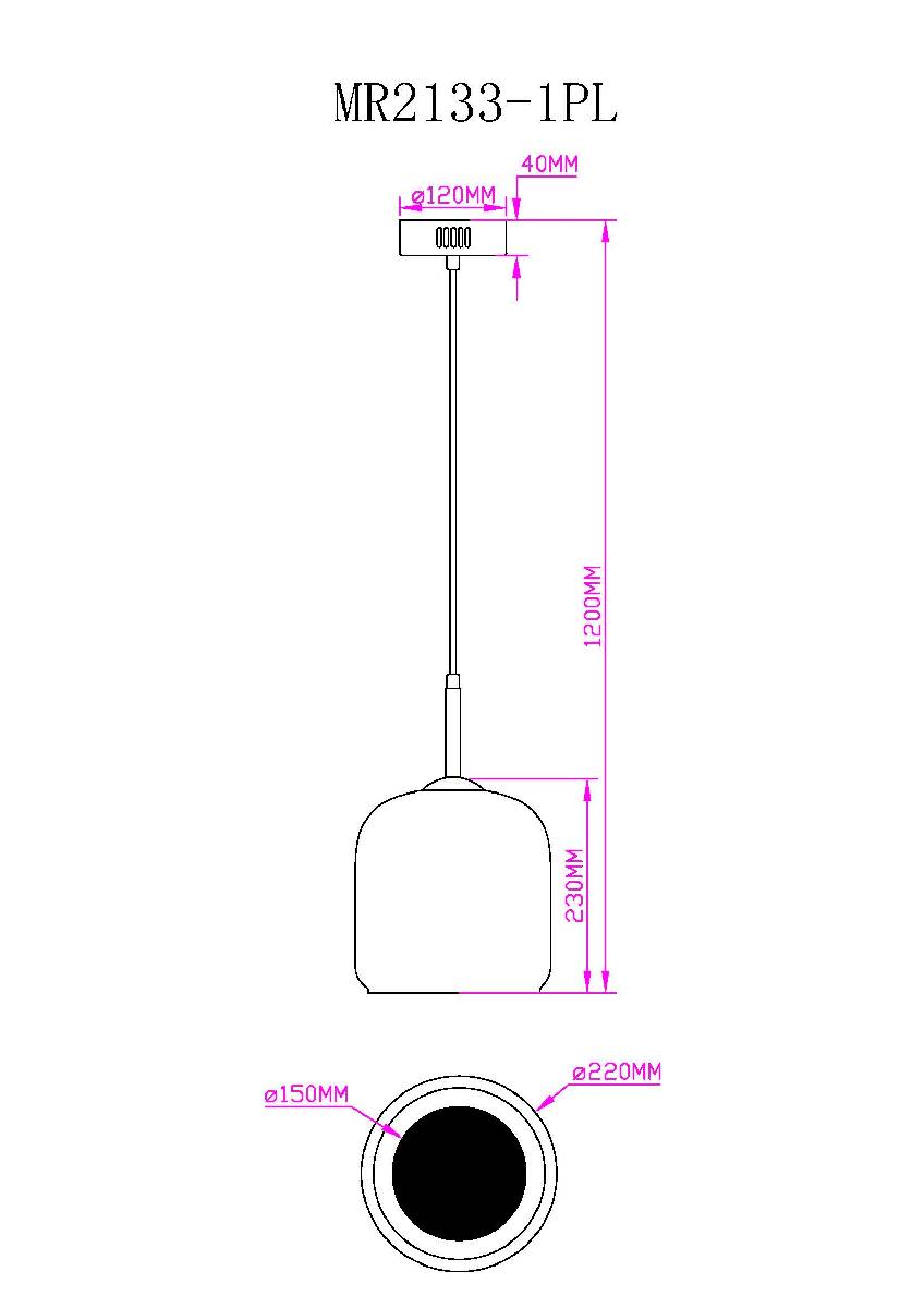 Подвесной светильник Myfar Charlie MR2133-1PL