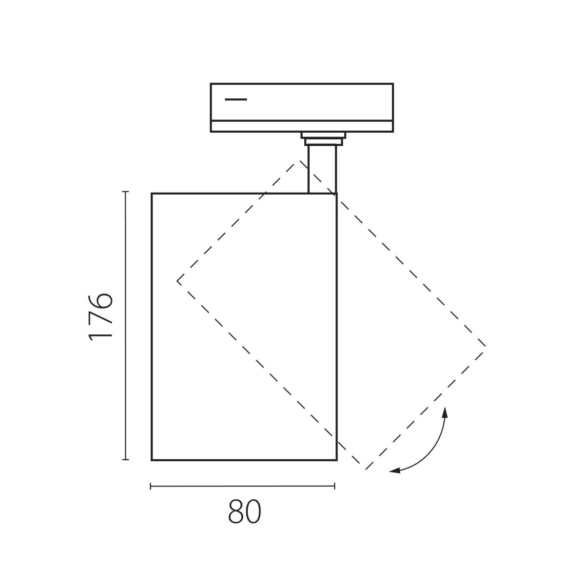 Трековый светильник для однофазного/трехфазного шинопровода Barra 20-55G с тонким адаптером Lightstar Canno Pro C4306SS