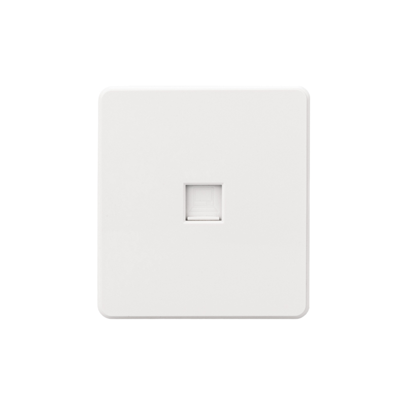 Розетка ROUND компьютерная RJ45 кат6 с/у перламутр KRANZ KR-78-0724-1