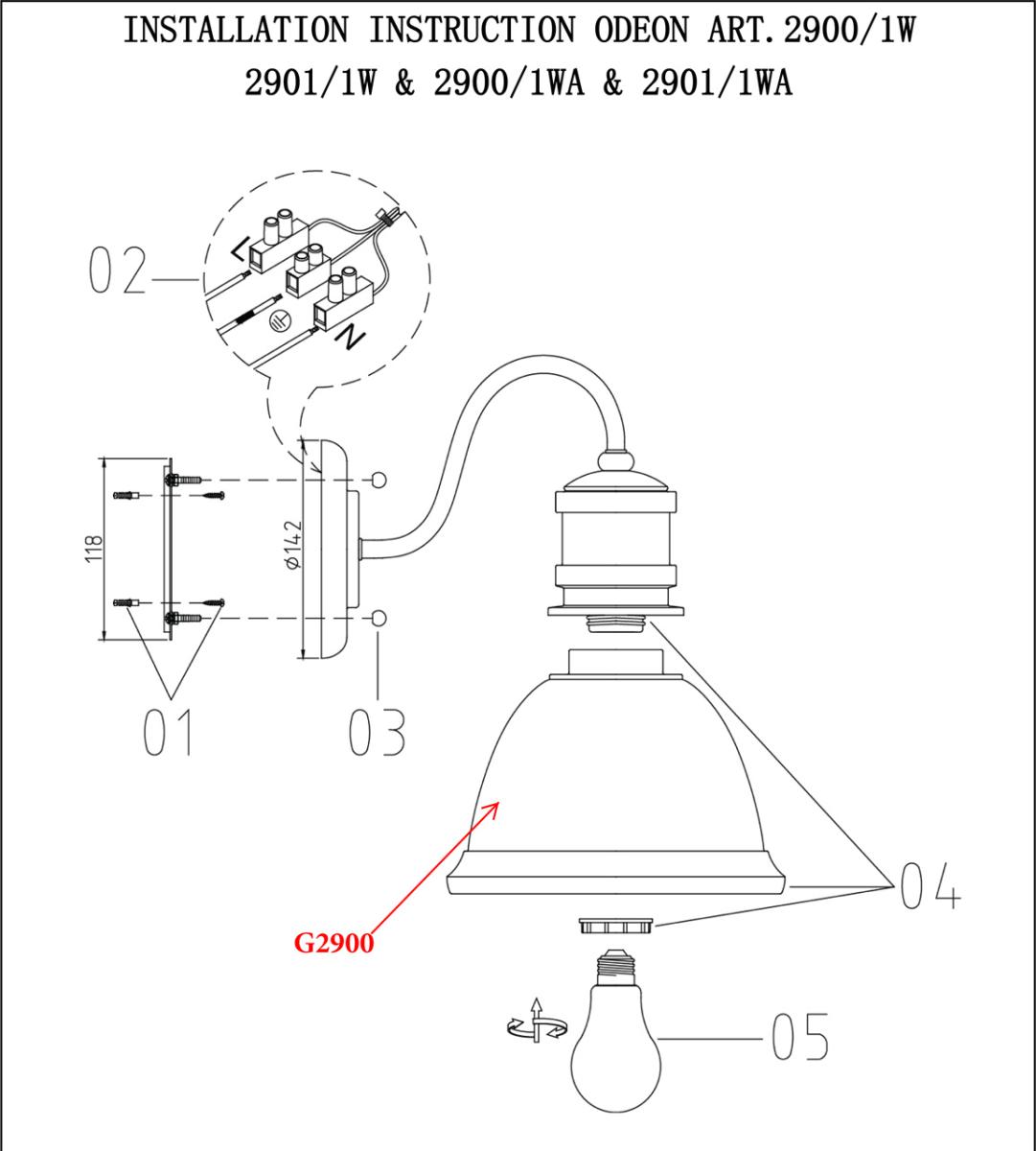 Бра Odeon Light Talva 2901/1W