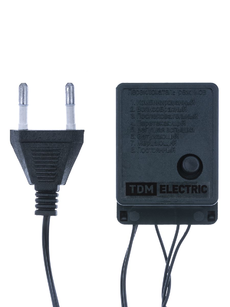 Светодиодная гирлянда TDM Electric МГ 200 220V разноцветная 8 режимов SQ0361-0006