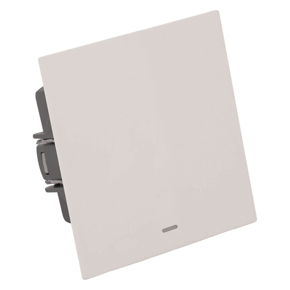 Выключатель 1-клавишный c индикатором (механизм) Stekker Мия 250В 10А RSW10-3101-08 пудровый жемчуг 50475