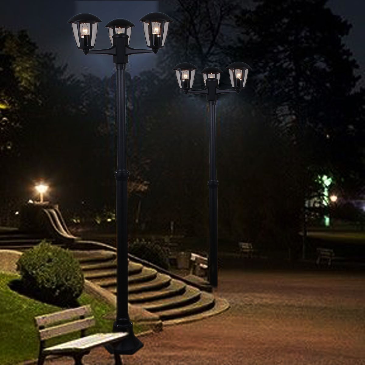 Садово-парковый светильник Reluce 08304-0.7-001SJ 2,2m BK