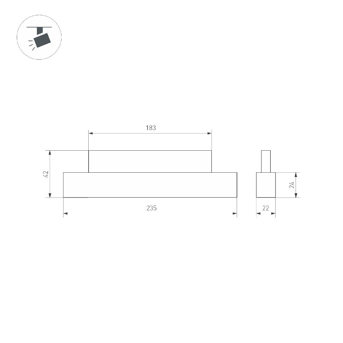 Трековый магнитный светильник Arlight MAG-ORIENT-FLAT-L235-12W Warm3000 (WH, 80 deg, 48V) 046868