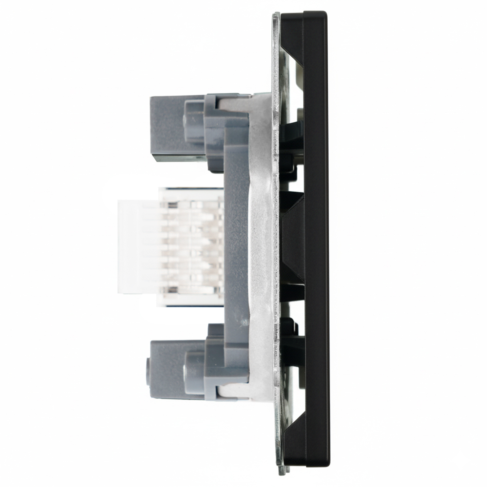 Розетка телефонная 1-местная RJ11 (механизм) Stekker Эмили RST00-5121-05 черный уголь soft touch 50831