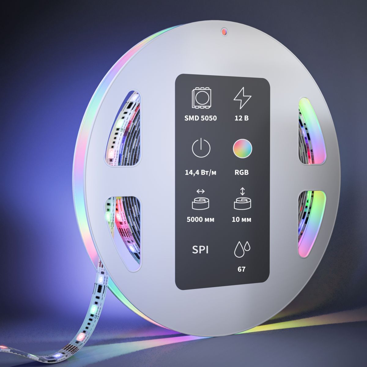 Светодиодная лента Maytoni Led Strip 12В 5050 14,4Вт/м RGB 5м IP67 201244