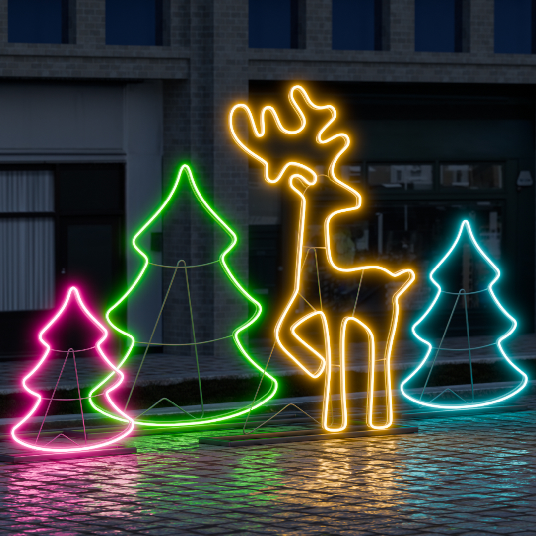 Комплект светодиодного неона Apeyron 220В, 6Вт/м, RGB, smd5050, 80д/м 10м IP65, с аксессуарами (контроллер, заглушка, крепеж - 10шт) 10-108