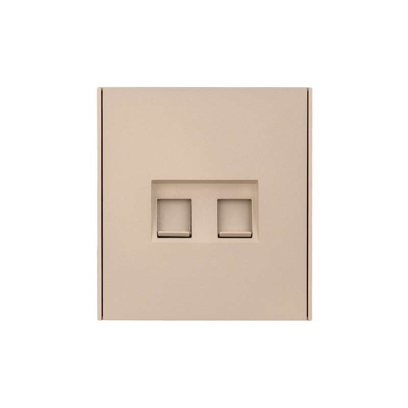 Розетка STRONG компьютерная двойная RJ45+RJ45 кат6 с/у шелк KRANZ KR-78-0725-8