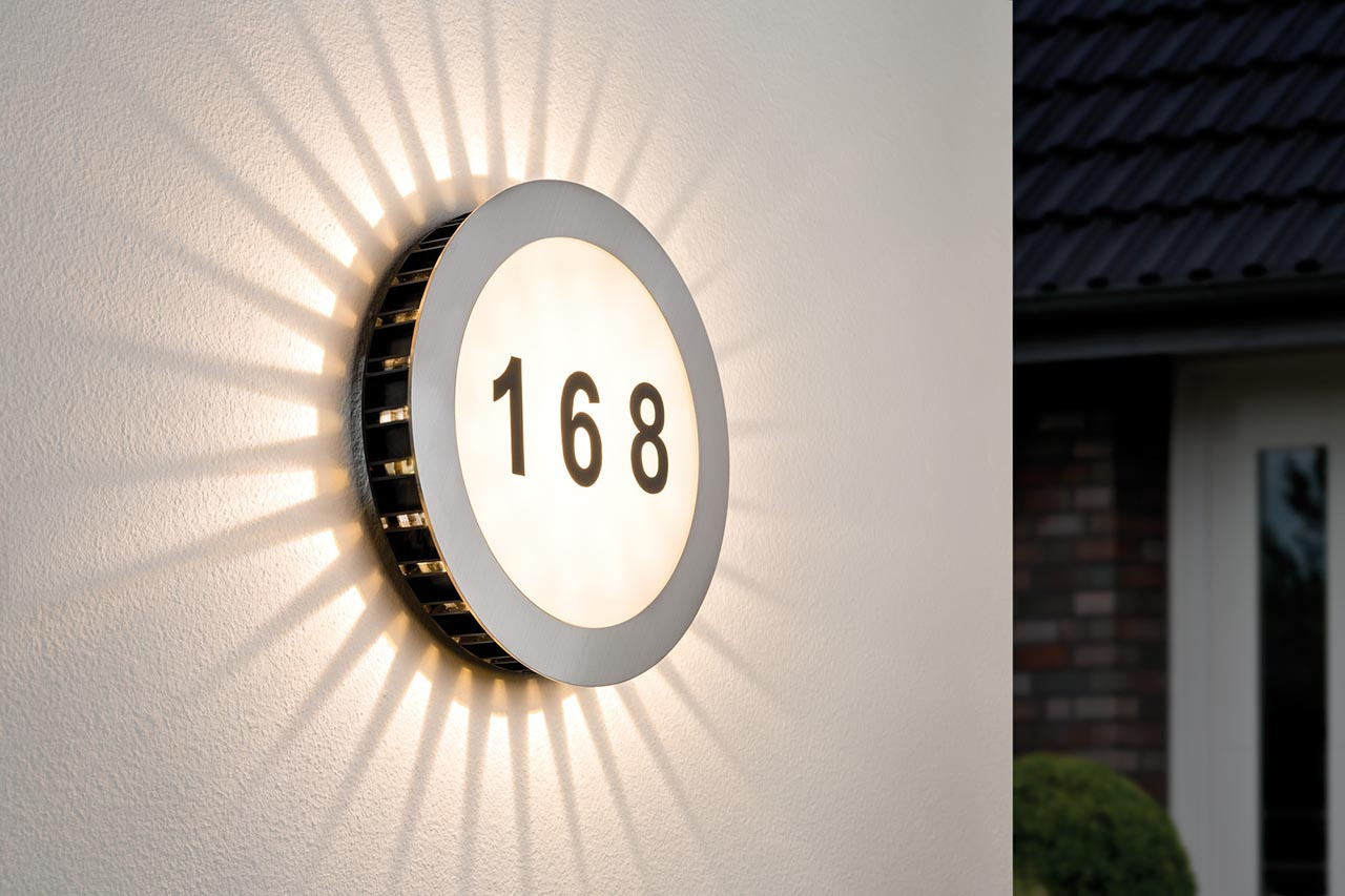 Уличный настенный светодиодный светильник Paulmann House Number Sun 93769 в #REGION_NAME_DECLINE_PP#
