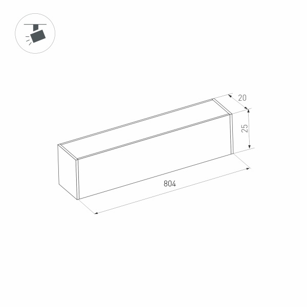 Трековый светильник Arlight Mag-Flat-25-L800-24W Day4000 034212