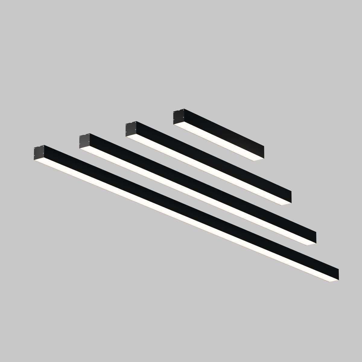 Линейный накладной светильник Maytoni Technical 4000K 50x50 (Черный, 1 м) LL311028
