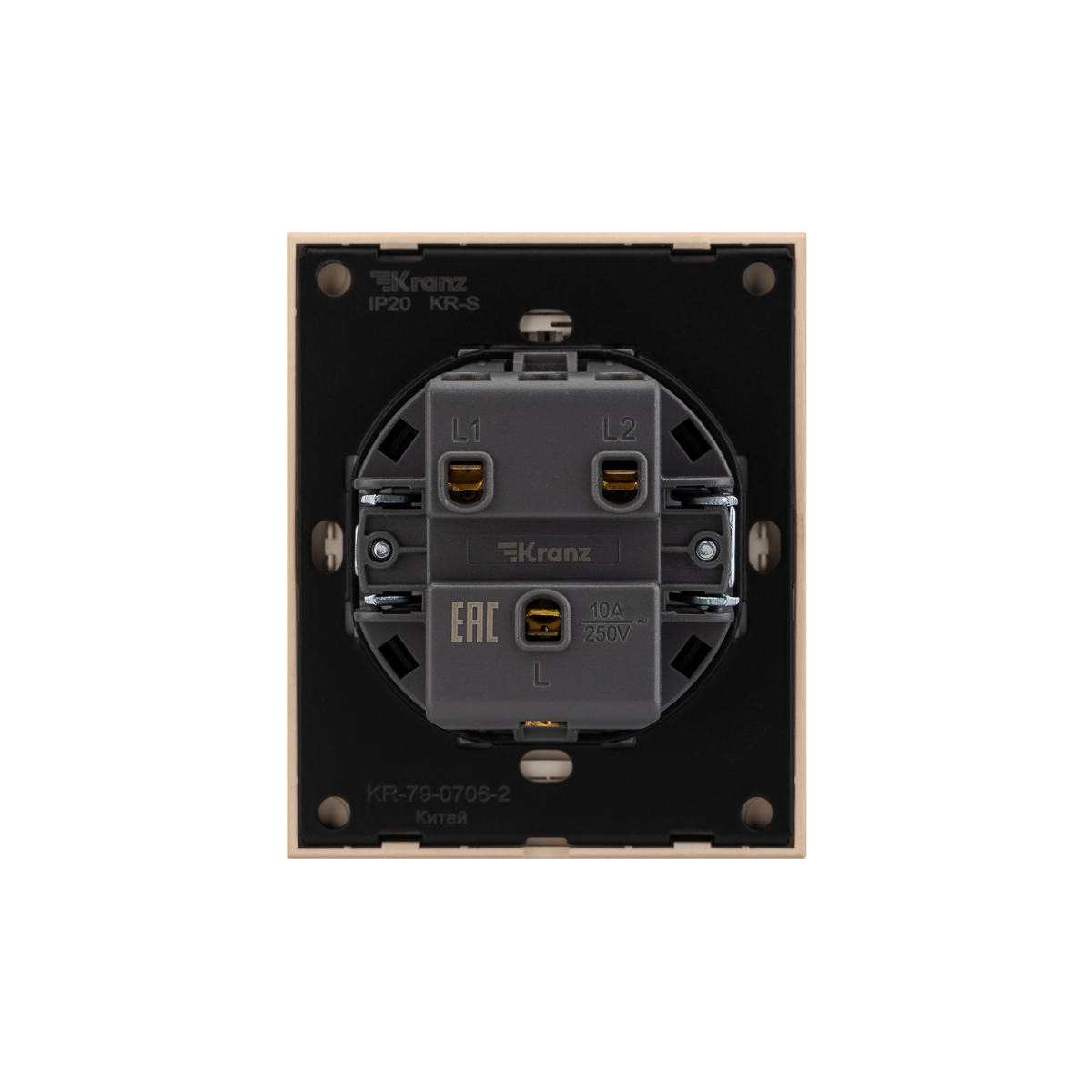 Выключатель SETE 2 кл 10А с/у кашемир IP20/IP44 KRANZ KR-79-0706-2