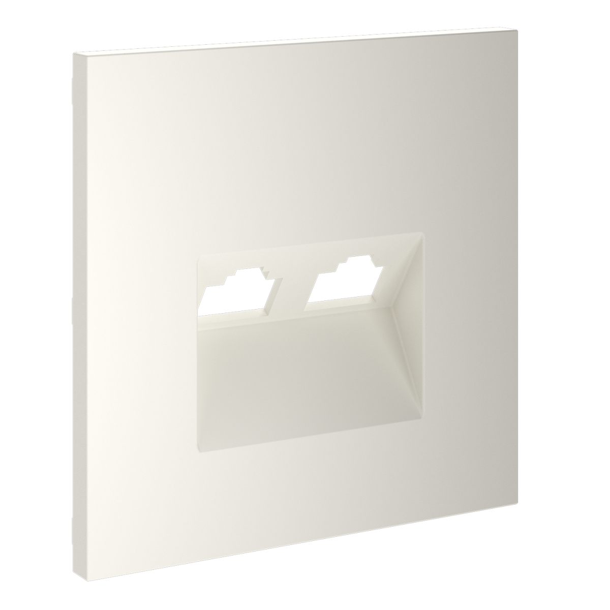 Накладка для розетки компьютерной двойной RJ45+RJ45 кат.6 Voltum S70 (хлопок) VLS001413