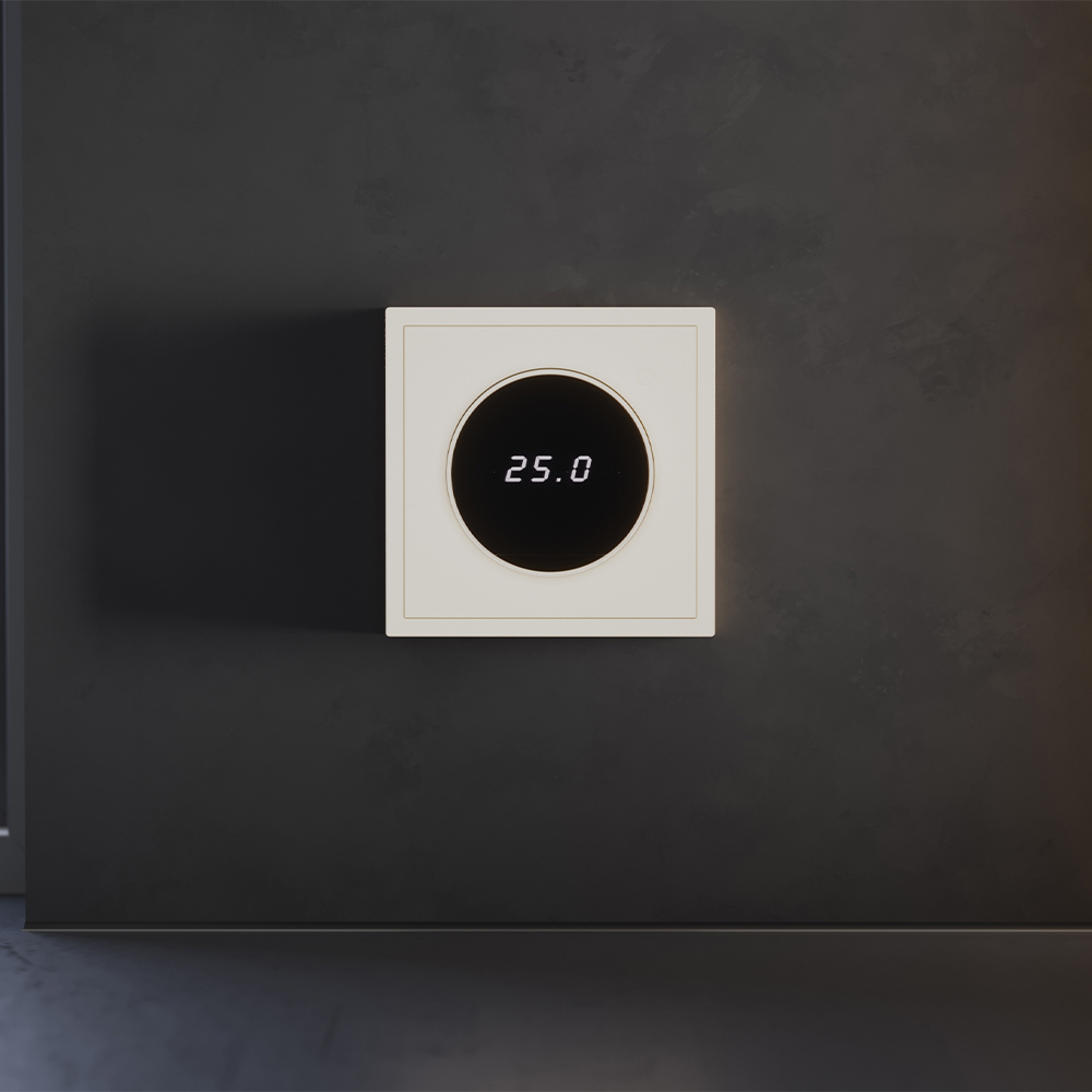 Терморегулятор электронный Voltum S70 с индикацией и датчиком, для теплого пола, (хлопок) VLS070113