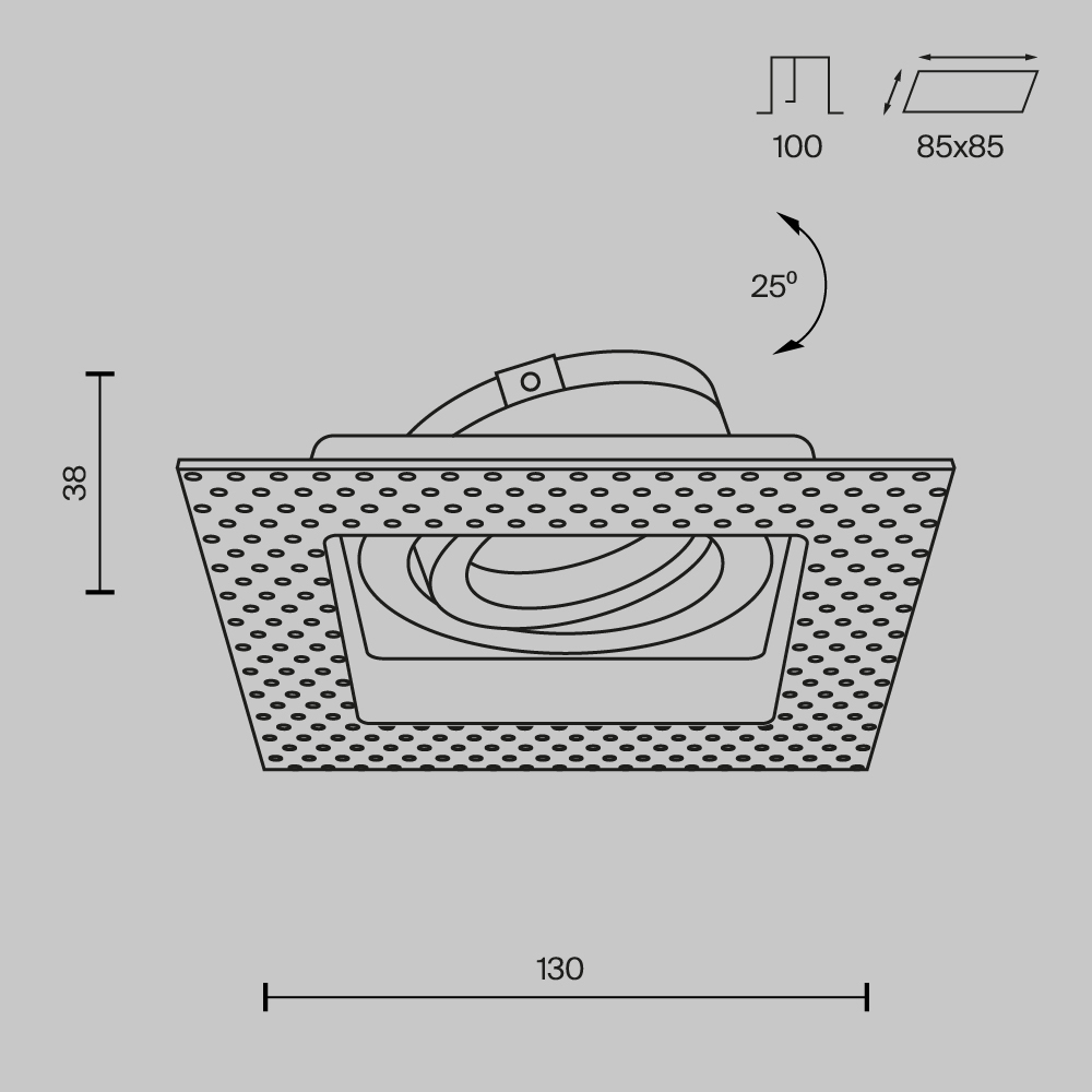 Встраиваемый светильник Maytoni Atom DL003-01-W