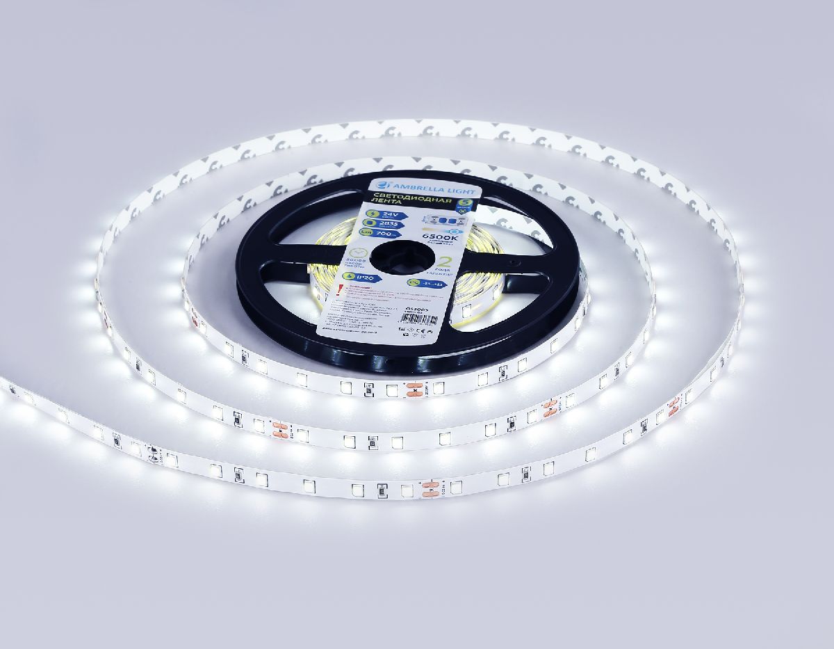 Светодиодная лента Ambrella Light LED Strip 24В 2835 6Вт/м 6500K 5м IP20 GS3003