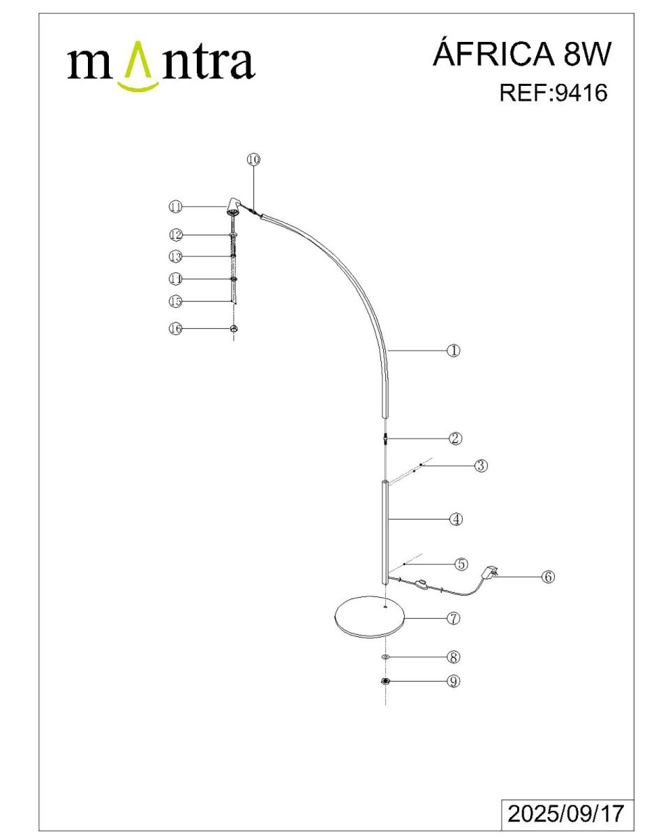 Торшер Mantra Africa 9416