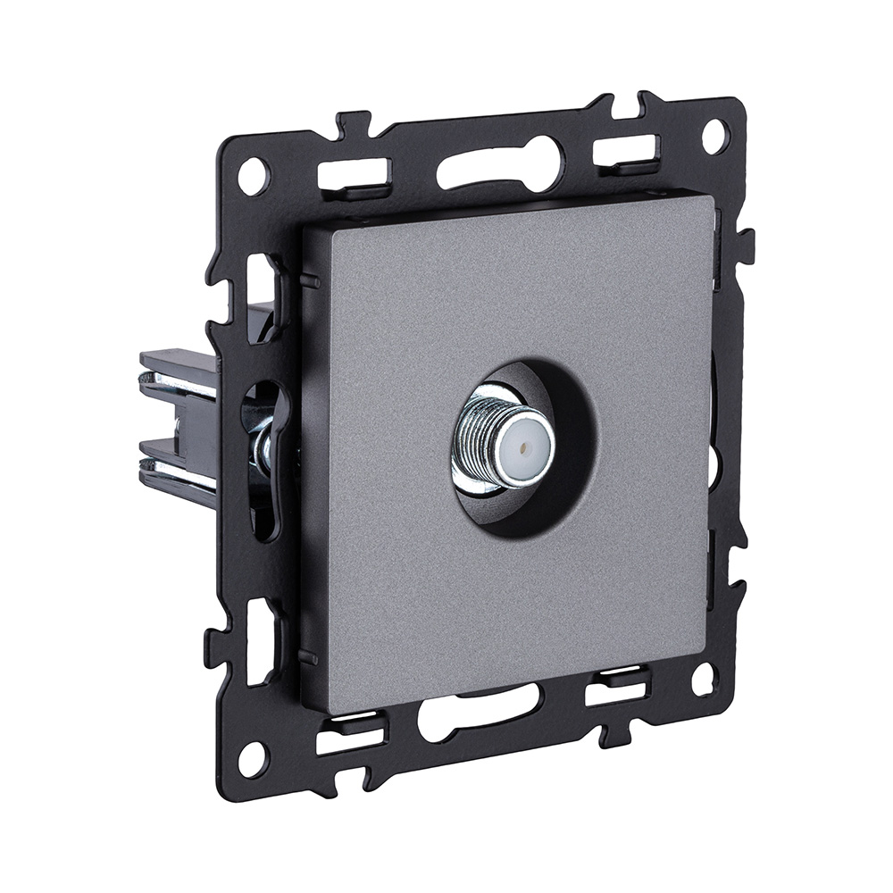 Розетка TV, серый Kollinger Asthetik AS-020GY