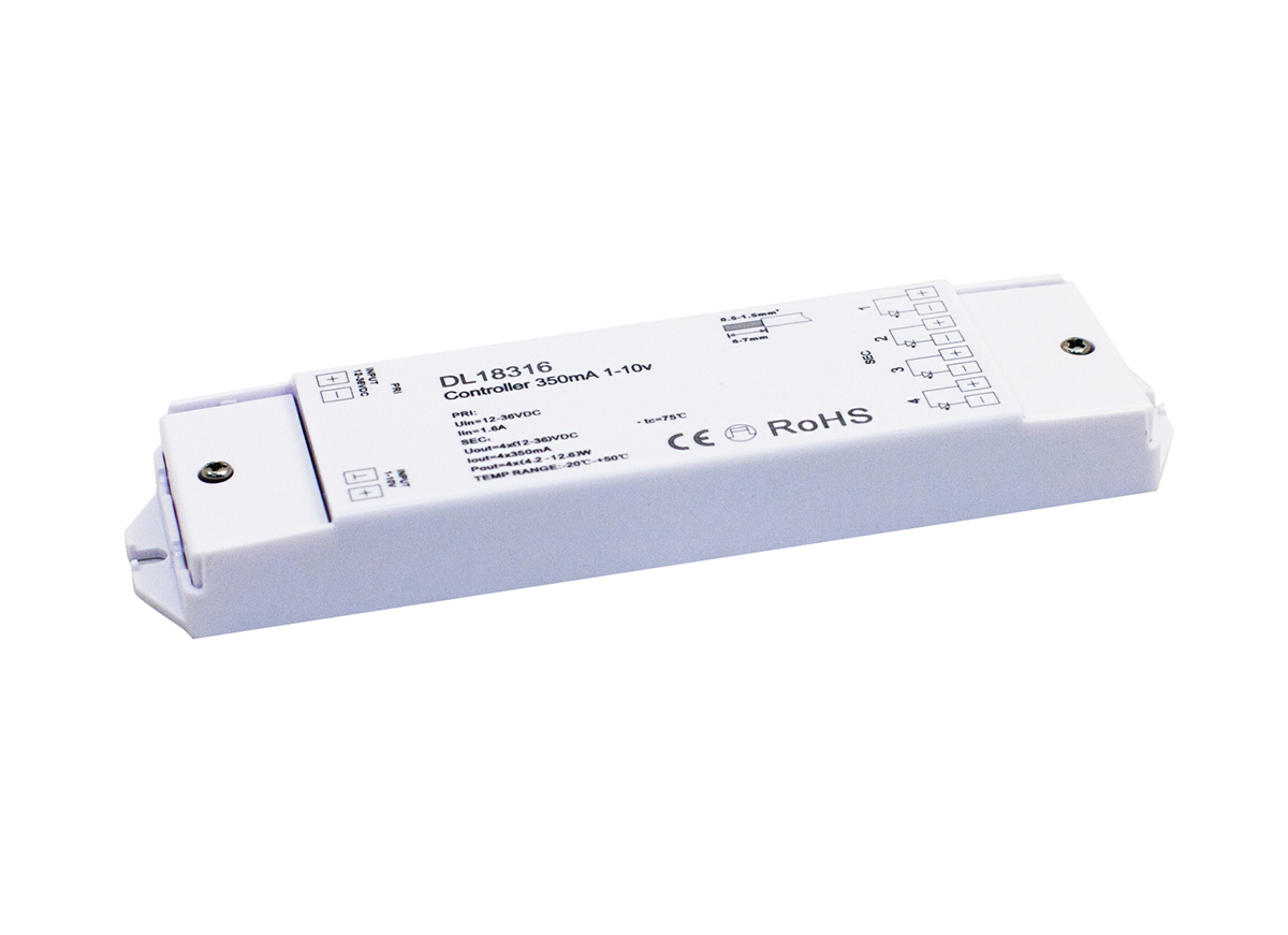 Контроллер Donolux 4,2-12,6Вт 24В 350А IP20 DL18316/controller 350mA 1-10V