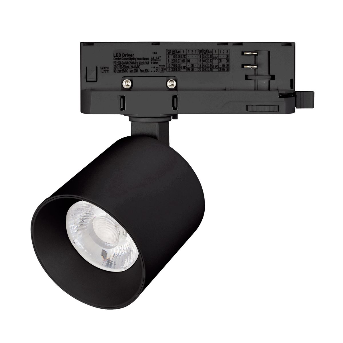 Трековый трехфазный светильник Arlight LGD-DYKE-4TR-R60-8W Warm3000 (BK, 50 deg, 230V) 052277