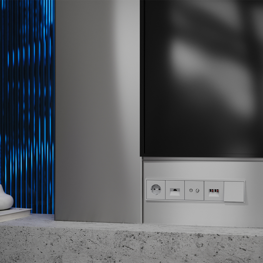 Накладка для розетки с заземлением Voltum S70 (серый) VLS000616