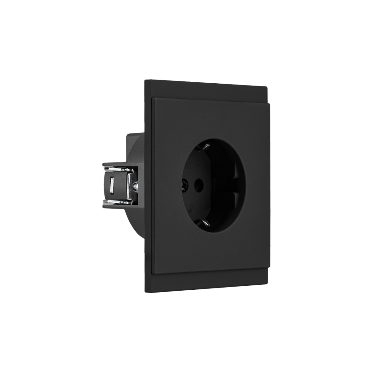 Розетка SETE 1-ая с/з с/у, со шторками 16А антрацит IP20/IP44 KRANZ KR-79-0701-4